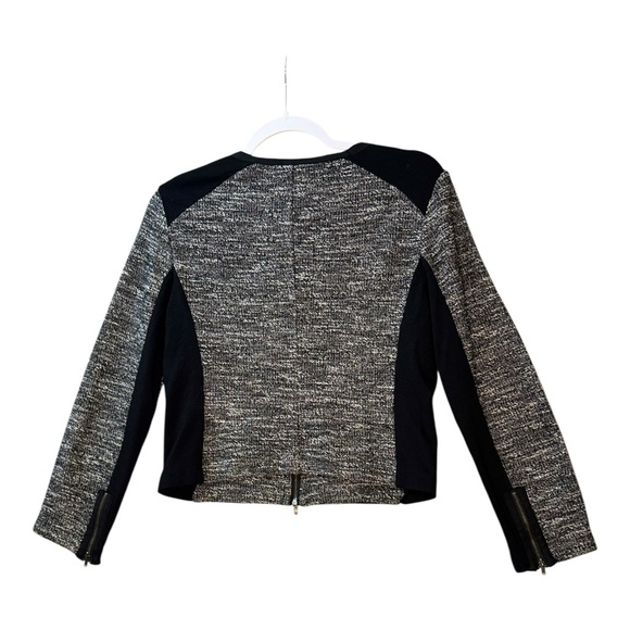 Eileen Fisher Boucle Knit Suit Jacket Dress Set S Gray Black Classic - Picture 6 of 11